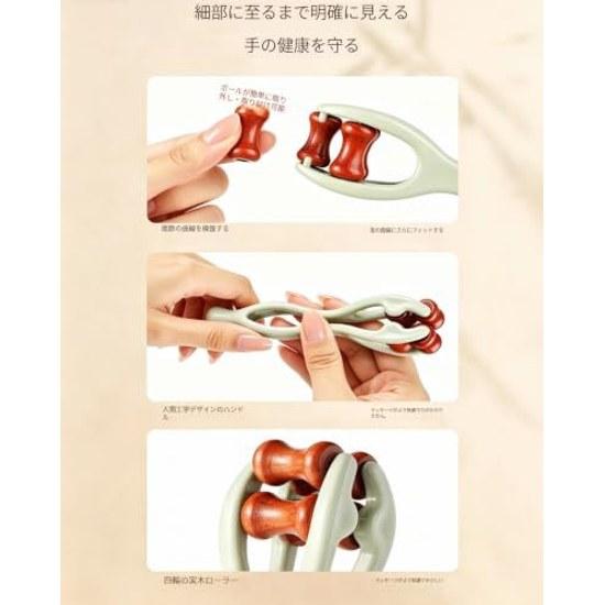 Пальцевой массажный стик шея плечи лицо все тело расслабление beauty roller акупрессура товары офис дом легкий самомассаж рука (мятно-зеленый)