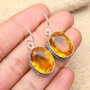 Awesome Honey Topaz Gemstone Handmade 925 Solid Sterling Silver Jewelry Earrings For Women