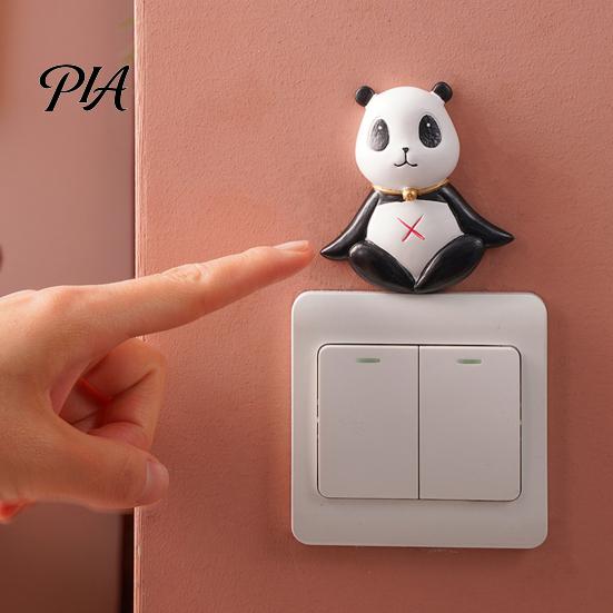 Animal Switch Plate Decal 3D Panda Light Sticker, Cute Decal, Easy Peel Creative Small Gift for Friends & Stick Wall Art Decor Home Bedroom