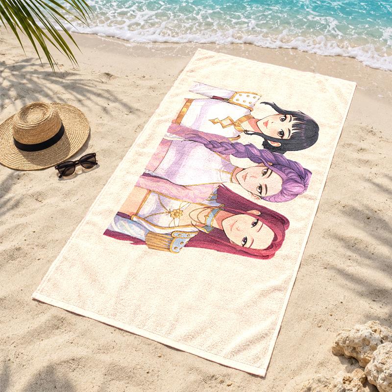 Kpop demon hunters Microfiber Beach Towel Quick Dry Sand Free Lightweight Beach Towels for Travel Swimming Camping