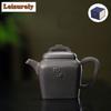 130ml Authentic Yixing Purple Clay Teapots Handmade Pot Raw Ore Steel Grey Section Mud Kettle With Strainer Zisha Tea Set Gift