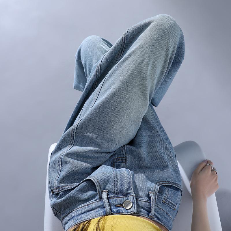 Широкие джинсы женские весенние с высокой талией Широкие джинсы женские джинсы Свободные прямые джинсы Широкие брюки женские