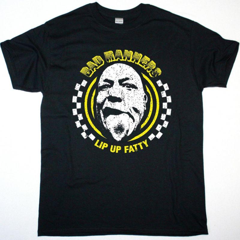 Bad Manners Band Lip Up Жирный Короткий рукав Черный S-5XL Футболка HL156 Унисекс Футболка