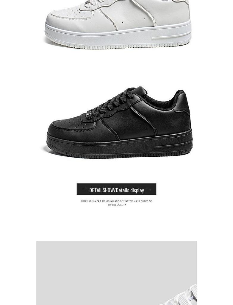 Men's Black Casual and Trendy Air Force Sports Shoes for Autumn and Winter