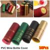 50Pcs Home Bar Supplies PVC Wine Bottle Cover Heat Shrink Sealing Capsules Red Wine