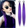 66.04 см Синтетический плетеный хвост Наращивание волос | Термостойкое, Яки Прямое Высокотемпературное волокно, Фестиваль, Вечеринка, Выступление, Хэллоуин, Косплей
