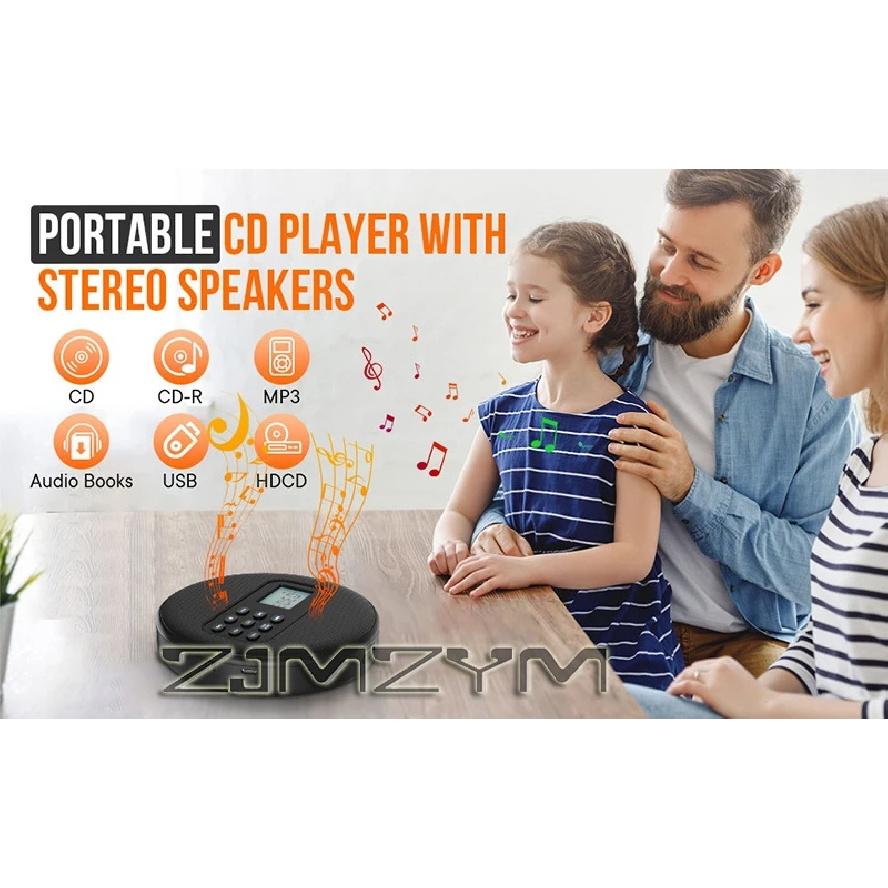 1Set Portable CD Player With Speakers Rechargeable Walkman CD Player With Headphones Discman With USB CD/MP3/WAM Playable