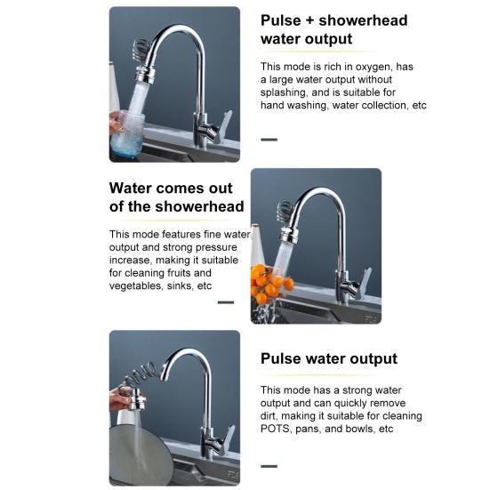 Удлинитель для смесителя для раковины с вращением на 360 градусов, фильтрующая трубка, кран для экономии воды, 3 режима, регулируемый смеситель, кухонные гаджеты, аксессуары