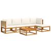 VidaXL 6-Piece Garden Sofa Set with Cushions In Acacia Wood and Rope 3278850