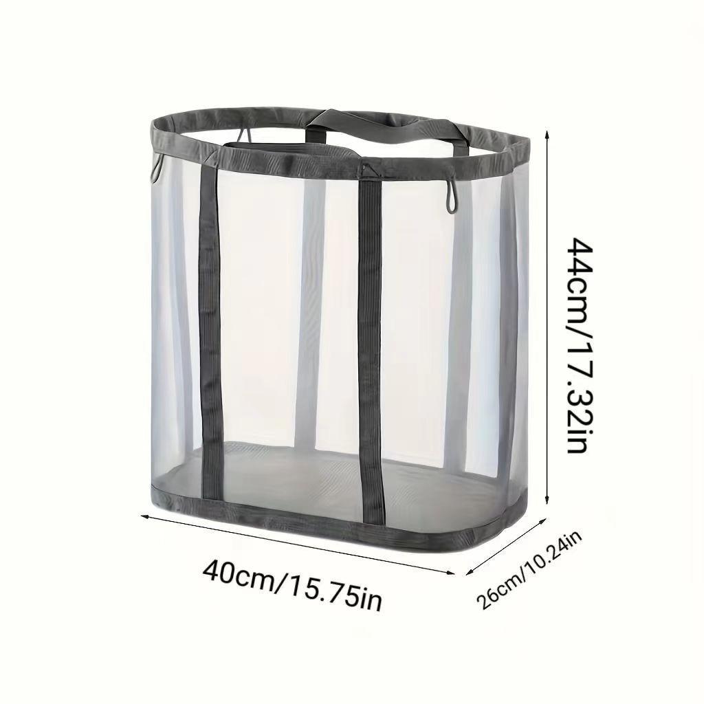 Foldable Wall-Mounted Laundry Hamper - Large Capacity Bathroom Storage Bag