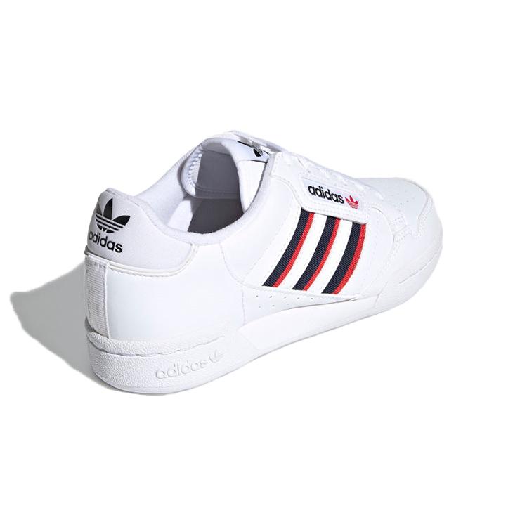 adidas Оригинальные Continental 80 Удобные Устойчивые к истиранию Низкие Детские Кроссовки для скейтбординга Белый Красный Синий Унисекс FX6088