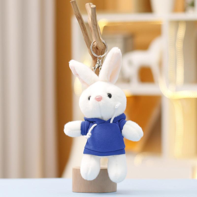 Hoodie Bunny Plush Keychain Toy Doll Cute Gift For Kids And Backpack Decoration