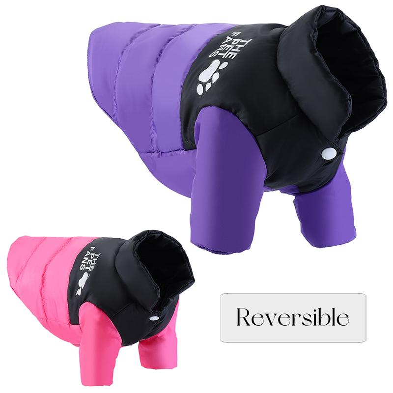 Reversible Dog Clothes For Winter Warm Pets Coat Waterproof Pet Jacket For Small Medium Dogs Chihuahua Yorkshire Bulldog Outfits