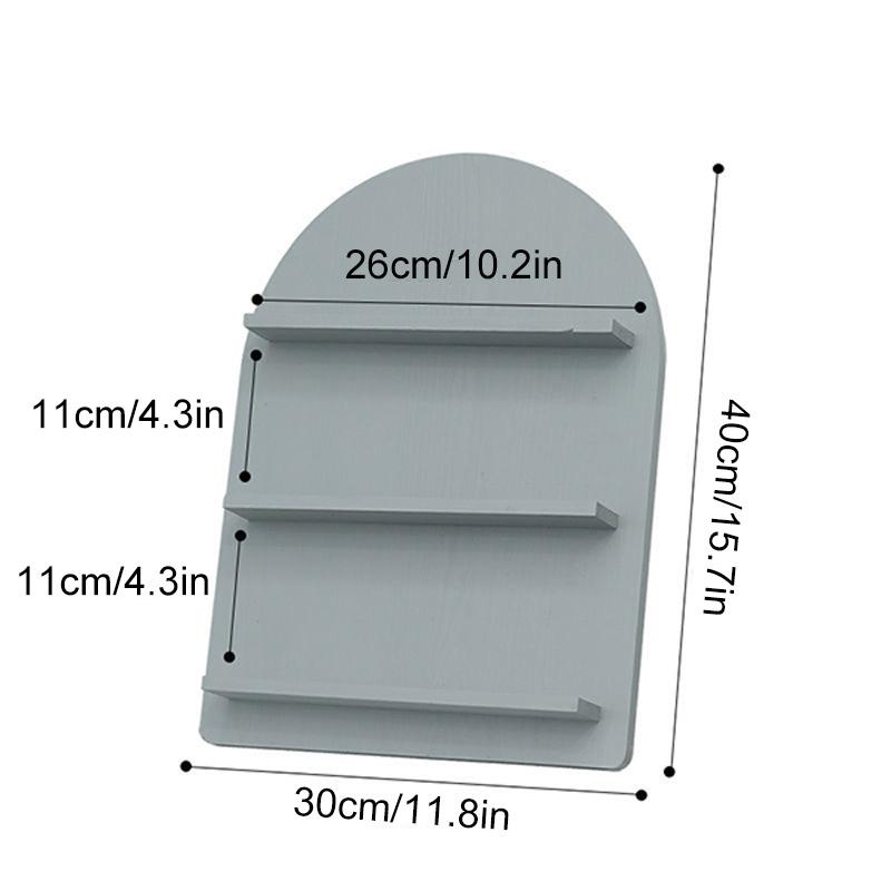 1шт деревянный органайзер для косметики белый скандинавский стиль многослойный минималистский черный серый полка для ванной комнаты дерево