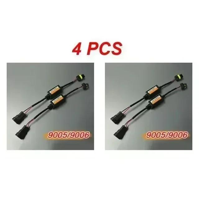 НОВЫЕ 1/4 шт. Светодиодные фары Canbus для автомобиля, резистор без ошибок для противотуманных фар внедорожника H4 H7 H1 H11 9006 9007, адаптер, инструменты для устранения мерцания