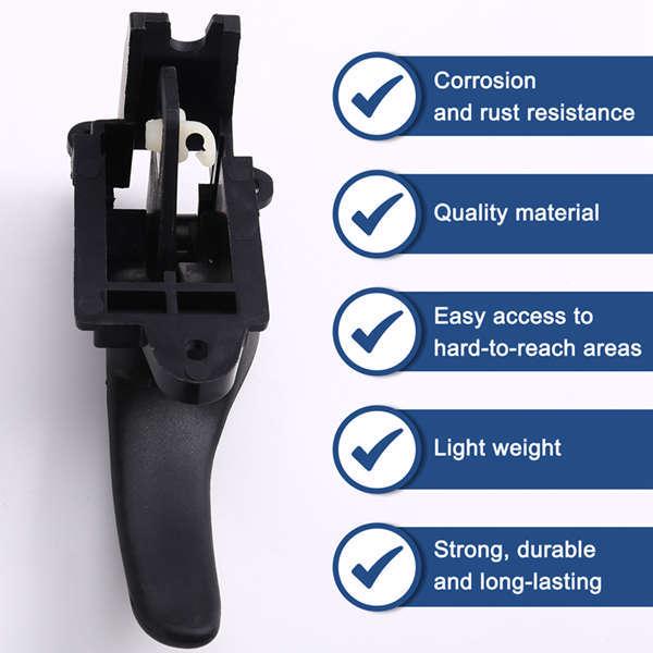 Car Right Inner Door Handle, Black Plastic - Compatible with Ben