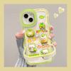Applicable To Apple 15 Niche Mobile Phone Case IPhone 13 Cute Cat Doll 14 Invisible Double Bracket 12 Wavy Edges