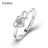Lindon Classic Copper Alloy Zircon Ring Ladies Jewelry Wedding Promise Party Gift