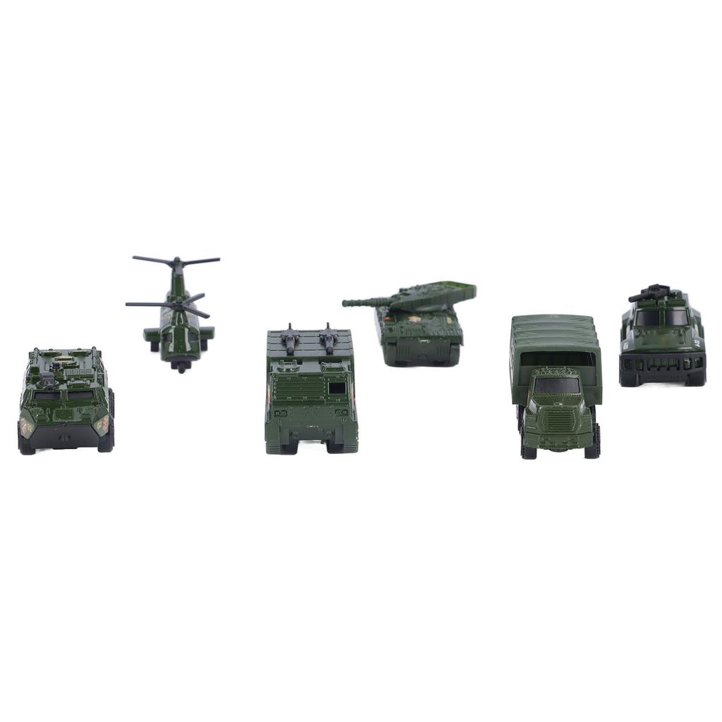 Diecast Military Vehicles 6 Pack Army Toys Assorted Transporter Tank Helicopter Armored Car for