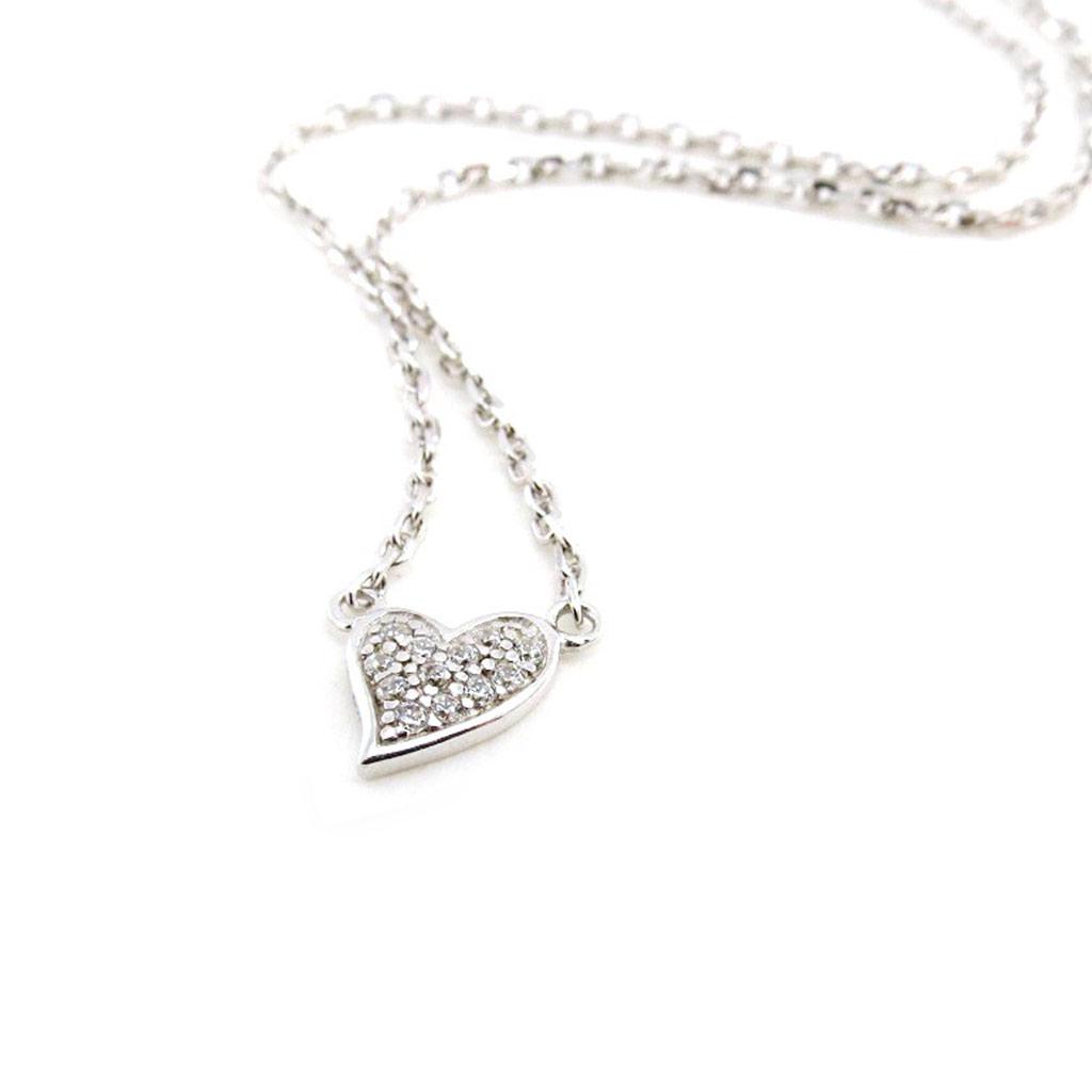 Les Trésors De Lily [I9804] - Белое серебряное ожерелье «Любовь»