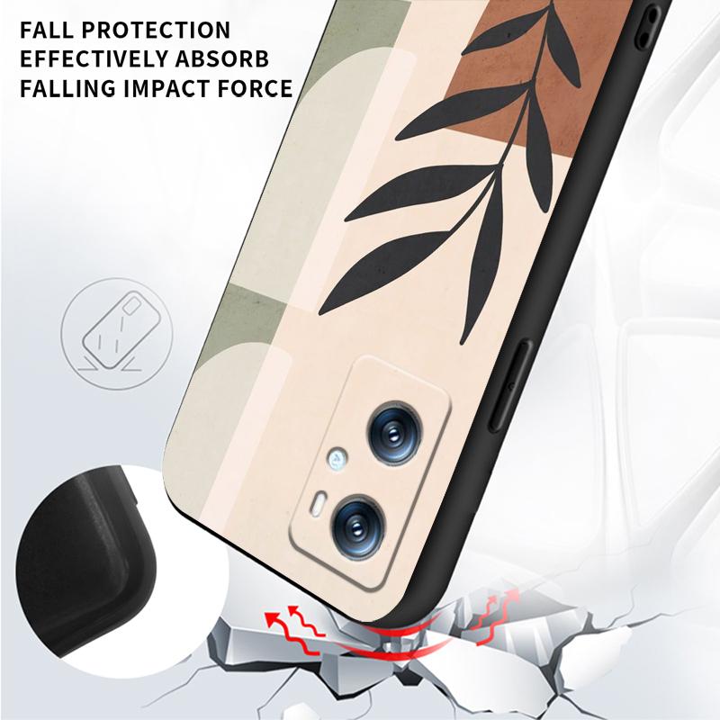 Vintage Flower Leaves For OPPO Find X6 X5 X3 A54S A5 A94 A16 A53S A57 A74 A72 A98 A78 A96 A9 5G Black Soft Phone Case