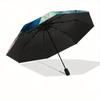 1pc Enchanted Peacock Garden Automatic, Cute Cartoon Pattern, Portable Outdoor Umbrella, Perfect, Holiday Gift for Disney fans.N040