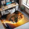 Custom Name Lion Printed Carpet,Rug for Office Chair Living Room Bedroom Kitchen Room Decor Gifts.