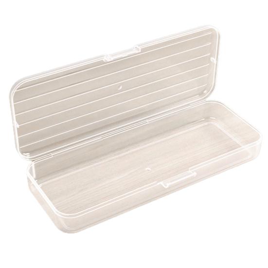 Пенал большой емкости, компактный прозрачный пластиковый ящик для хранения для дома, школы, офиса