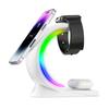 15 Вт 4 в 1 RGB подсветка магнитная беспроводная зарядная подставка для iPhone 15 14 13 12 Airpod Apple iWatch 8 7 6 быстрая зарядная док-станция