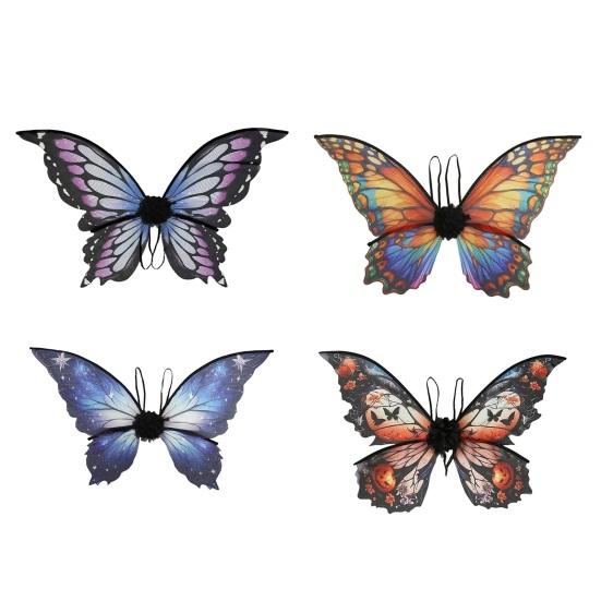 Butterfly Fairy Wings for Adult Women Elf Princess Dress-Up Costume Angel Cosplay Accessory for Halloween Parties Stage Performances