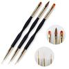 3Pcs Ultra-thin Line Drawing Pen French Stripe Nail Art Liner Brush Set Dual End UV Gel Painting Brushes Manicure Nail Tool Acrylic 3D Nail Tips