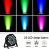 1/5/10PCS LED Colorful Dyeing Stage Lights 0.75W*36 Full Color Remote Control Lamp Wedding Par Performance Surface Light Flash