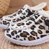 Легкие плоские флисовые хлопковые туфли с леопардовым принтом женские больших размеров женская обувь новая мода круглый носок шнуровка хлопковые ботинки
