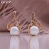 Серьги из искусственного жемчуга, инкрустированные маленьким белым искусственным цирконом, красивые серьги