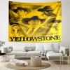 Yellowstone Print Tapestry, Backdrop, Easy Setup, Ideal for Bedroom, Office & Living Room, with Aesthetic Wall Hanging Decor.