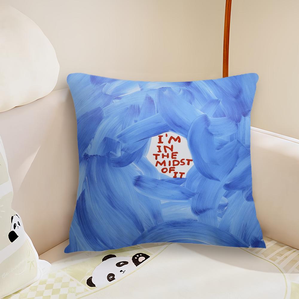 Art DDavid SShrigley cushion cover Pillow Case Plush Fabric Soft Double Sided Print Sofa Cushion Cover Throw Pillow Covers