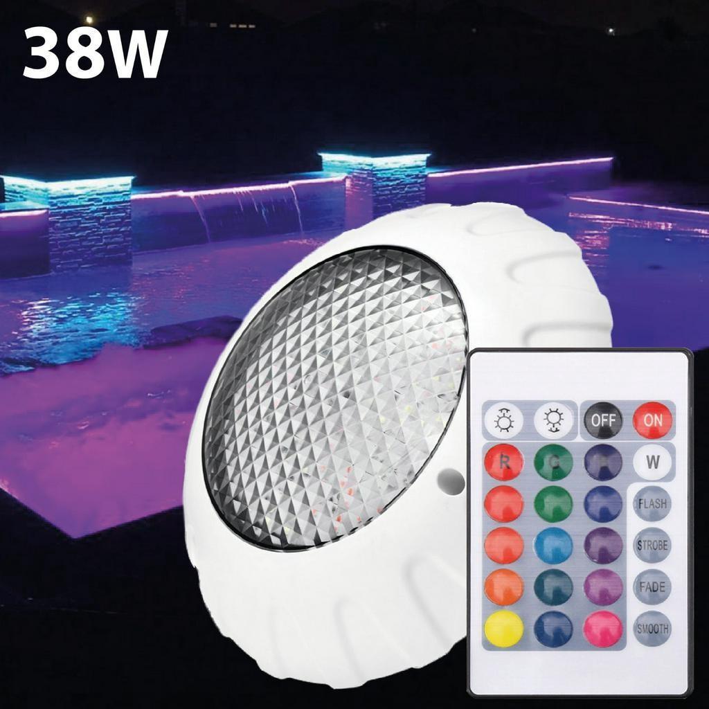 Swimming Pool Light LED RGB Color Changing DC12V IP68 Waterproof Pond Light with Remote Controller Underwater Light