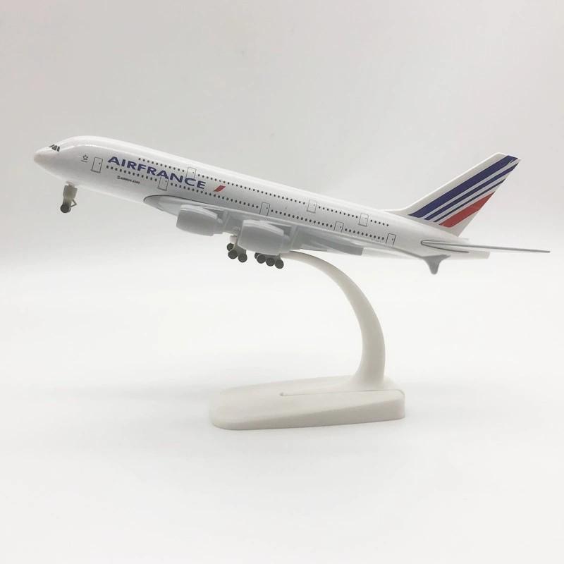 Модель самолета Air France A380 Airways, сплав, 20 см, масштабная модель самолета, со стойкой для самолетов, для коллекций, хобби, подарок