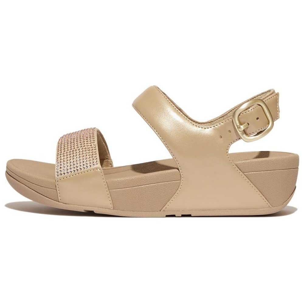 САНДАЛИ LULU, УКРАШЕННЫЕ КРИСТАЛЛАМИ, для Latte см [FITFLOP] ЗАДНИЙ РЕМЕШОК женские, Бежевый, 25.0