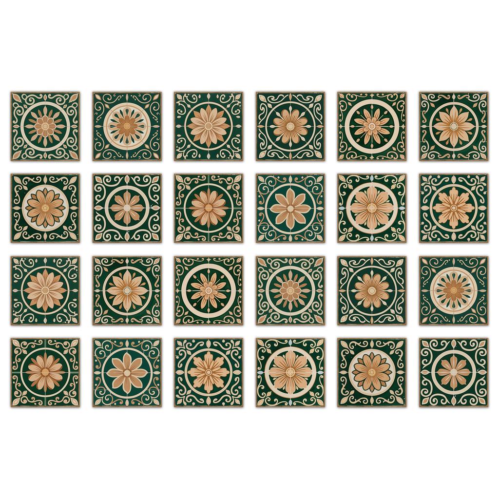 24 шт. Наклейка на стену в европейском стиле под плитку, самоклеящаяся, для кухни, ванной комнаты, декоративные наклейки на плитку, глянцевые хрустальные наклейки на стену