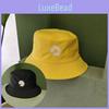 Embroidery Magritte Doublesided Bucket Cap Stylish Sun Protection Fisherman Hat