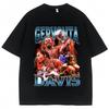 Футболка с принтом Gervonta Davis в винтажном стиле Harajuku Hip Hop Свободная винтажная футболка Бокс 100% хлопок Футболка Streetwear