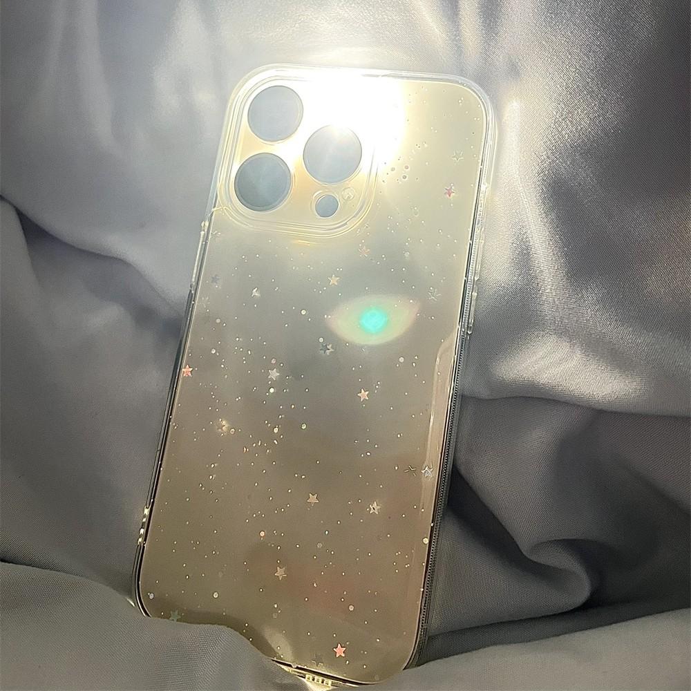 Прозрачный чехол со блестящими звездами и пайетками для iPhone 15 14 13 12 11 Pro Max XR X XS Max 7 8 Plus, мягкий ТПУ чехол с блестками