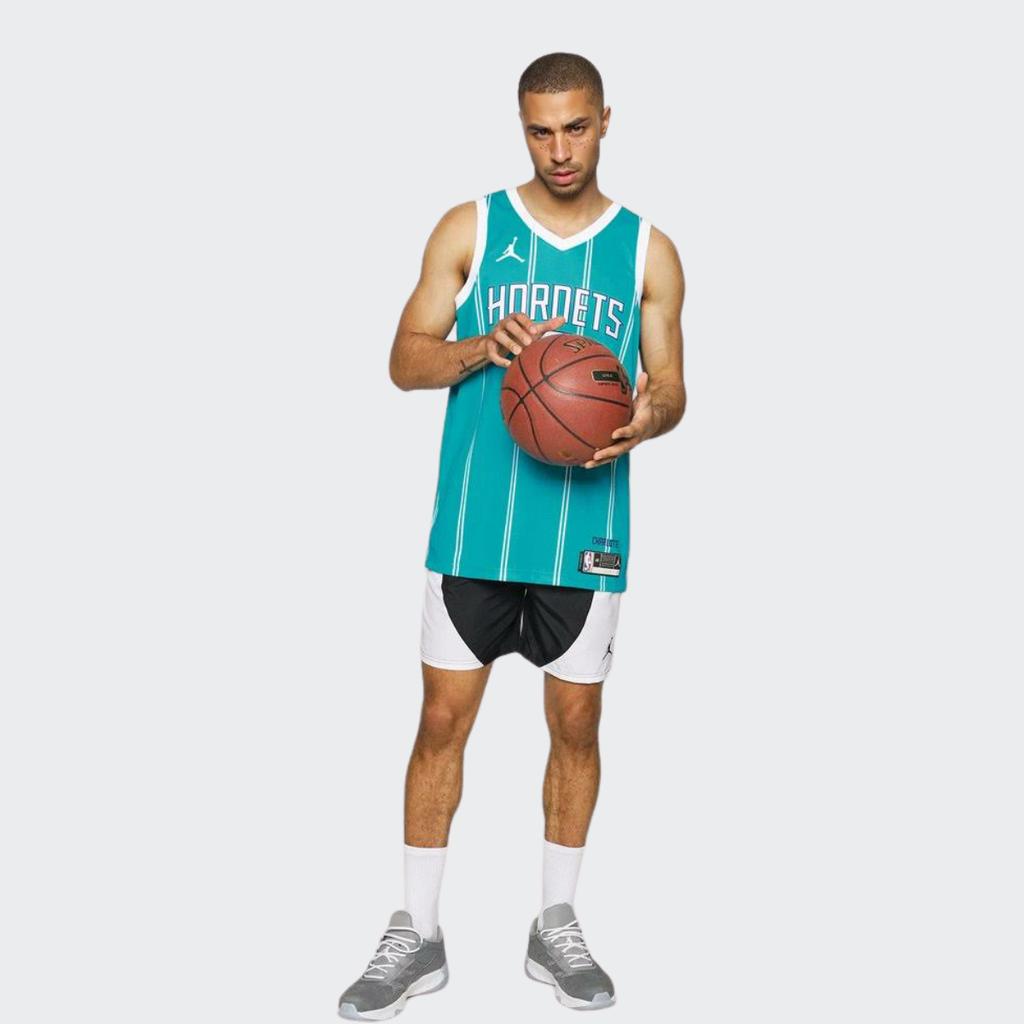 Air Jordan Lamelo Ball Hornets Icon 2022 Swingman Jersey Rapid Teal Men Streetwear CN8016-453