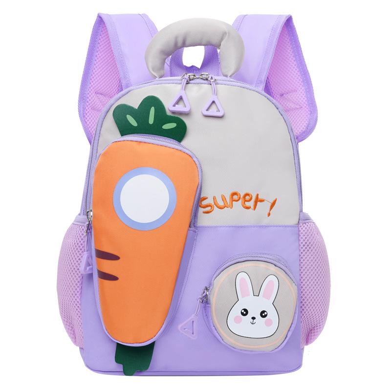 New Kindergarten Schoolbag Cartoon Animal Lightweight Girl and Children Waterproof Super Light Burden Reduction Backpack
