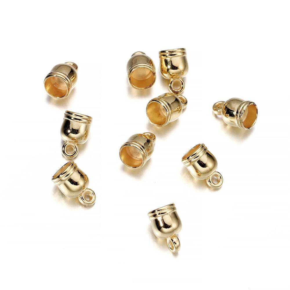 50pcs/lot Necklace End Tip Tassel Caps Beads Cap End Cap For Jewelry Making Findings DIY Handmade Accessories Supplies