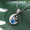 Blue Fire Opal Adorable Owl Pendant Necklaces Classic Vintage Women Chic Stylish Animal Jewelry   Tone Birthstone Pendant Necklace Bridal