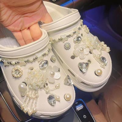 Очарование для обуви, булавки «сделай сам», винтажное украшение с жемчугом и бриллиантами, пряжка для обуви с отверстиями, набор подвесок, аксессуары для детей, подарок для мальчиков и девочек