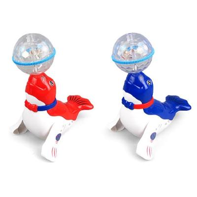 Интерактивная музыкальная игрушка-тюлень с мигающими огоньками, развивающая игрушка-компаньон для ползания для малышей