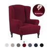 Wing Chair Slipcover Chair Covers for Wingback Chair Covers Slipcovers 1 Piece Stretch Sofa Cover Furniture Protector Spandex Jacquard Checked Pattern